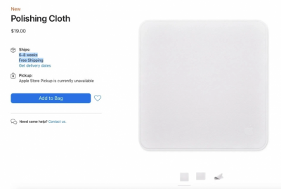 Apple ra mắt khăn lau màn hình máy tính, giá cực rẻ chỉ 400.000 đồng
