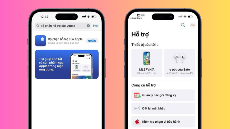 Apple mở app Bộ phận hỗ trợ tại Việt Nam
