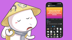 Cách tải và dùng nhãn dán Thỏ Bảy Màu trên Facebook