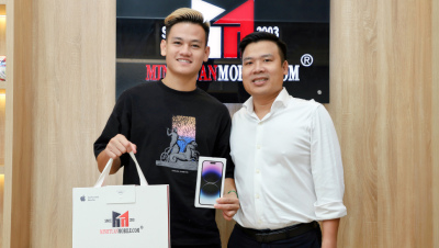 Cầu thủ Hồ Tấn Tài sắm iPhone 14 Pro Max 256GB