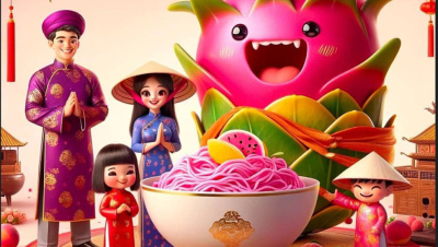 Độc đáo bộ hình nền “thanh long có trong mì tôm”