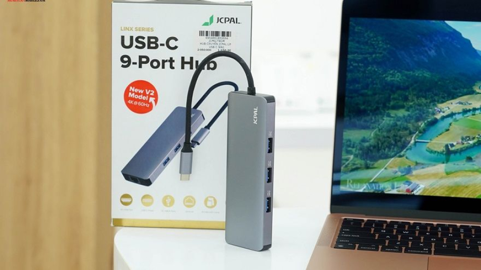 Dùng thử Hub chuyển đổi 9 in 1 Type-C Port Hub: Truyền tải nhanh, gọn nhẹ dễ dùng