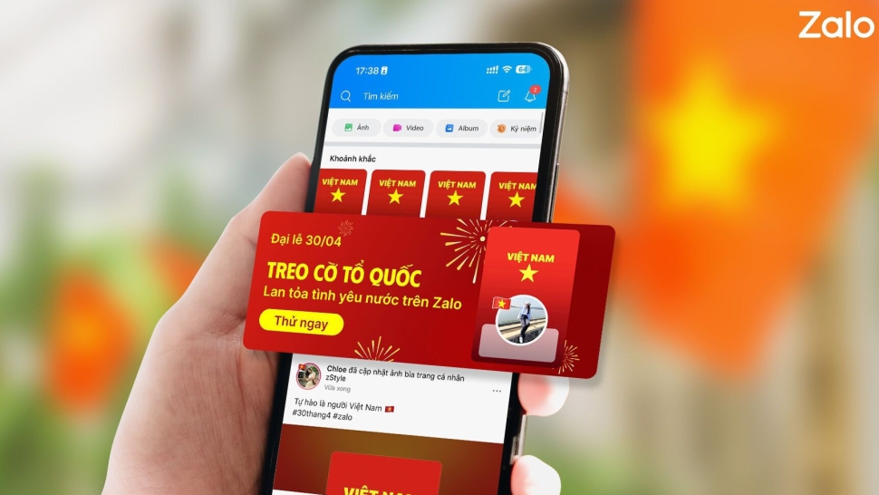Hướng dẫn đổi chủ đề cờ Tổ Quốc trên Zalo dễ dàng