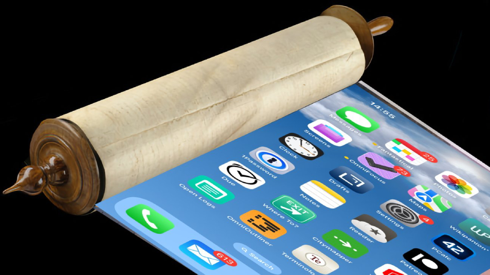 Màn hình iPhone trong tương lai sẽ giống như tấm bản đồ cuộn