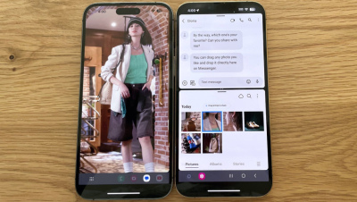 Người dùng đã có thể trải nghiệm Galaxy Z Fold5 bằng 2 chiếc iPhone