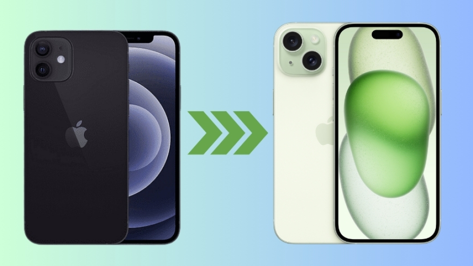 Từ iPhone 12 lên iPhone 15 bù bao nhiêu tiền?