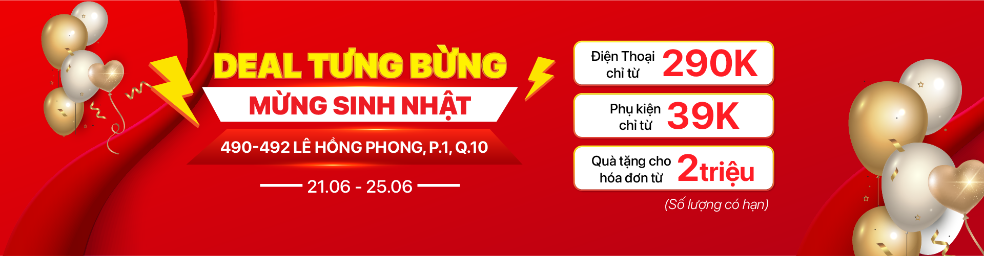 Deal Tưng Bừng - Mừng Sinh Nhật Chi Nhánh Lê Hồng Phong
