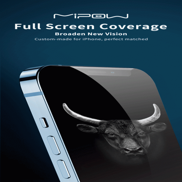 BJ323 - Cường lực chống vân tay Mipow Kingbull Premium HD (2.7D) iPhone 13 Series - 7