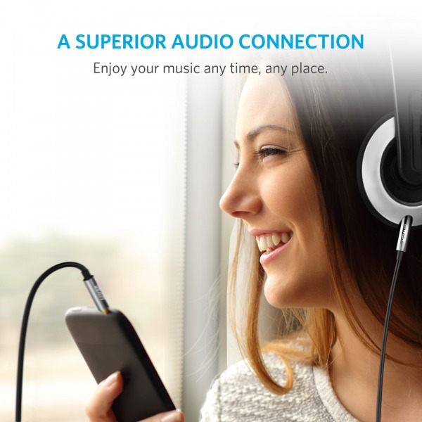 A8220BK - Cáp âm thanh Anker 3.5mm Sound Line 2.4m A8220BK - 6