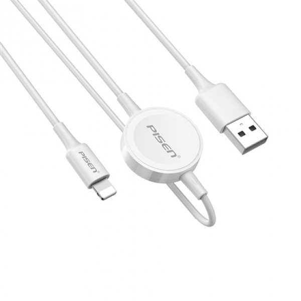 ALWC011500 - Cáp sạc Pisen iWatch 2 trong 1 Lightning - 3
