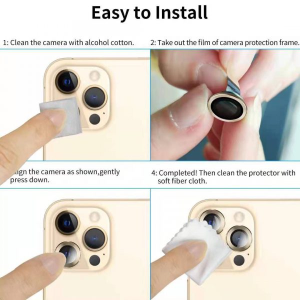 BJ302GD - Dán bảo vệ Camera iPhone 12 Pro Max chính hãng Mipow Glass Alumium - 4