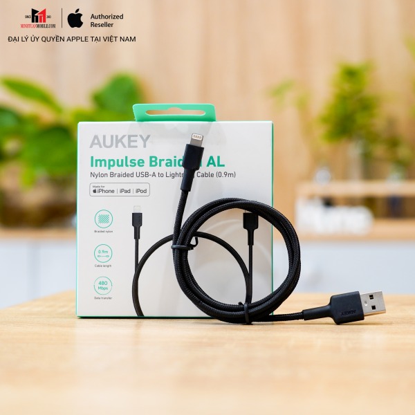 CB-BAL7-BK - Cáp USB-A to Lightning Aukey 0.9m MFi CB-BAL7 - 4