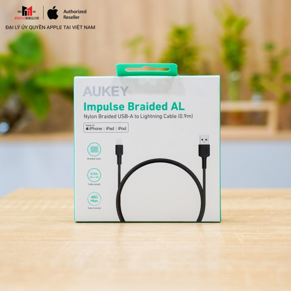 CB-BAL7-BK - Cáp USB-A to Lightning Aukey 0.9m MFi CB-BAL7 - 8