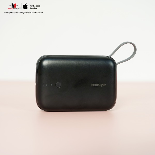 IP22PDBLK - Pin sạc dự phòng Innostyle 10.000 mAh 22.5W Powergo mini tích hợp cáp USB-C - 10