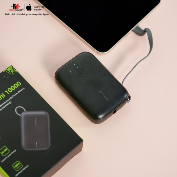 IP22PDBLK - Pin sạc dự phòng Innostyle 10.000 mAh 22.5W Powergo mini tích hợp cáp USB-C - 12