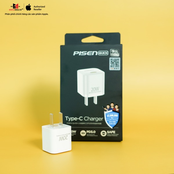 KPD201 - Cốc sạc Pisen 20W PD Type-C Mini Quick Ice Crystal - 2