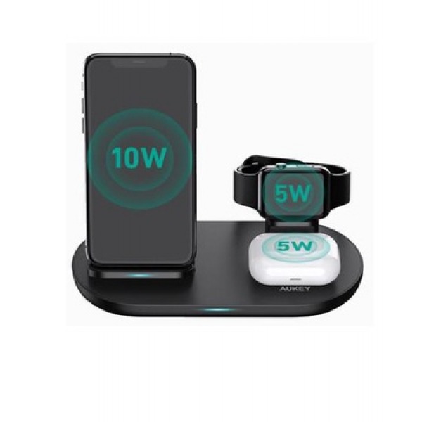 LC-A3-BK - Đế sạc không dây Aukey 3in1 Qi 10W LCA3BK - 6