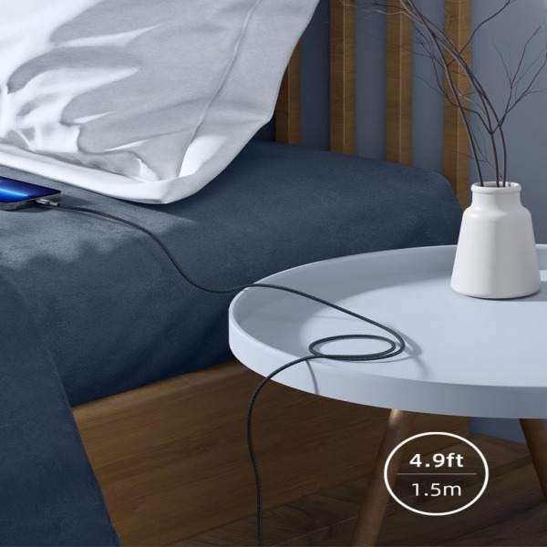 IAL150ALBLK - Cáp USB-A to Lightning Innostyle Powerflex MFi 1.5M 12W - 5