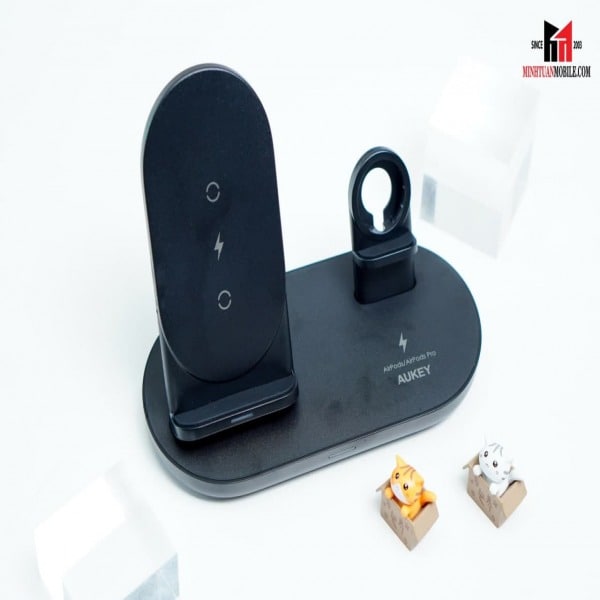 LC-A3-BK - Đế sạc không dây Aukey 3in1 Qi 10W LCA3BK - 3