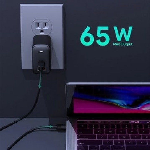 PAB3BK. - Cốc sạc Aukey 2 cổng 65W GaN PA-B3 - 6