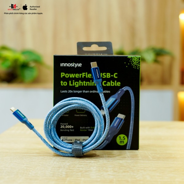 ICL150ALBLU - Cáp Type C to Lightning Innostyle Powerflex MFi 1.5M 20 30 60W - 3