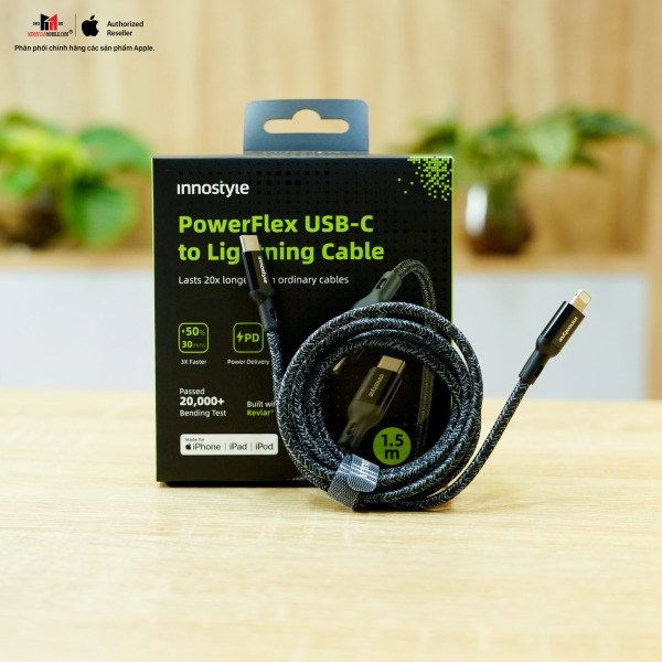 ICL150ALBLU - Cáp Type C to Lightning Innostyle Powerflex MFi 1.5M 20 30 60W - 4