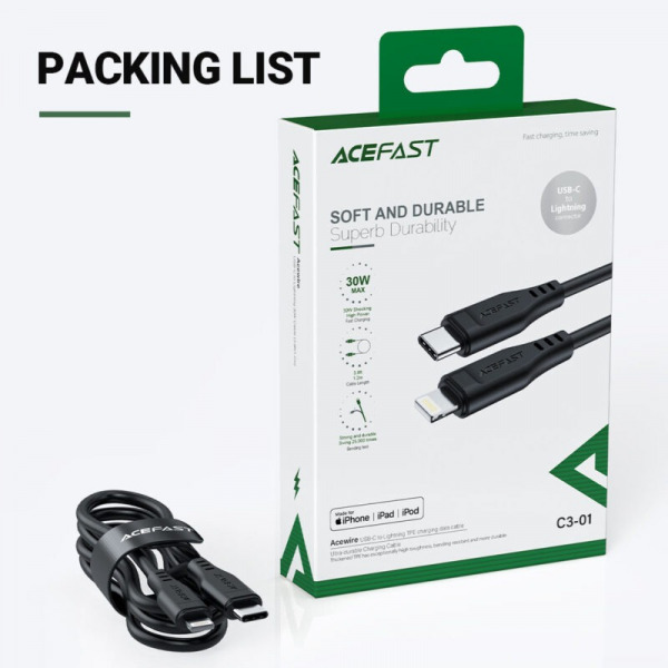 C301WH - Cáp Type-C to Lightning ACEFAST MFi 1.2M C301 - 10