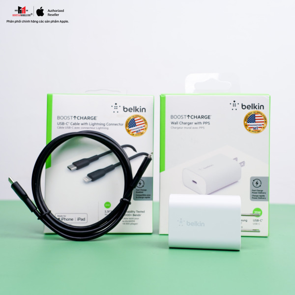 CAA003BT1MBK - Cáp Type-C to Lightning Belkin 30W vỏ nhựa 1M - 12