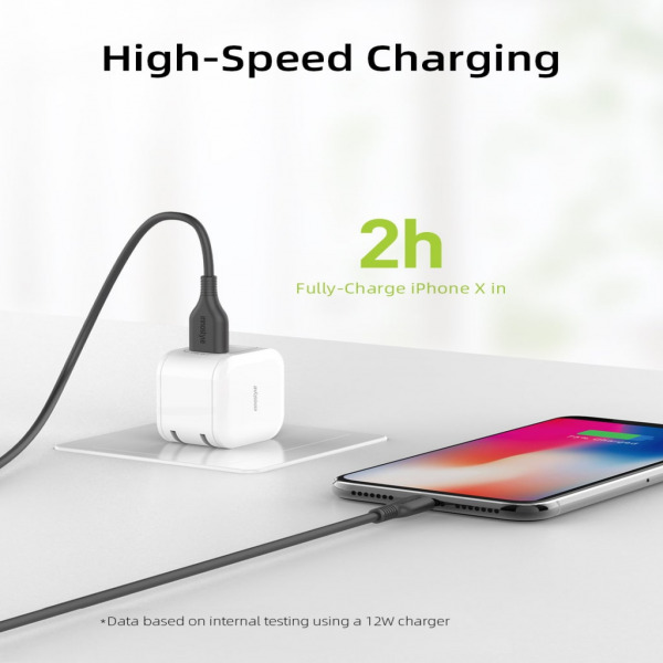 JIAL150LBL - Cáp USB-A to Lightning Innostyle Jazzy MFi 1.5M JIAL150 - 5