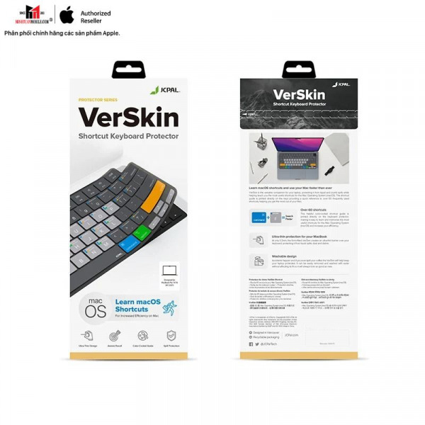 JCP2444 - Phủ phím MacBook Air M2 M3 Pro M1 14 16 inch JCPAL Verskin Learn - 3