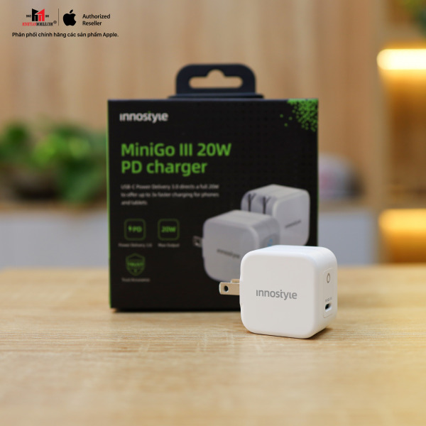IC20PDWHI - Cốc sạc nhanh Innostyle 20W Type-C Minigo III - 8