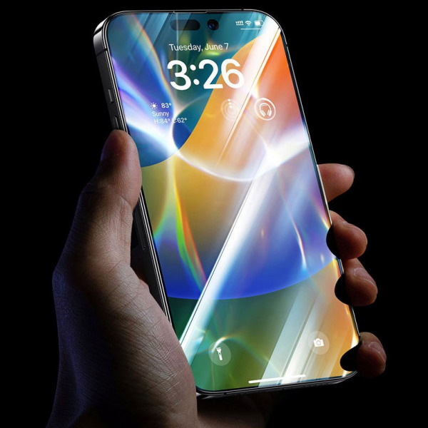 BJ402 - Bộ dán + Tool hỗ trợ dán cường lực iPhone 14 Plus 13 Pro Max Mipow Kingbull Premium Silk HD (2.7D) - 6