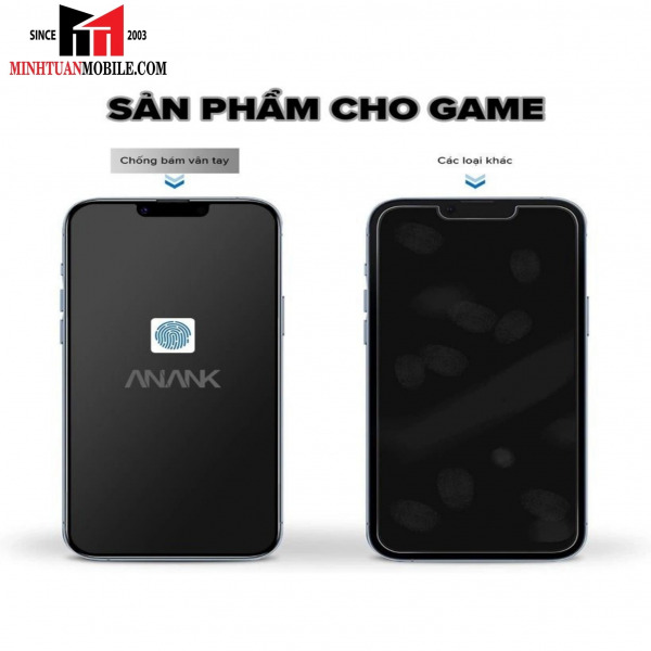 93900140 - Cường lực chống vân tay iPhone 14 Pro ANANK (viền đen) - 4