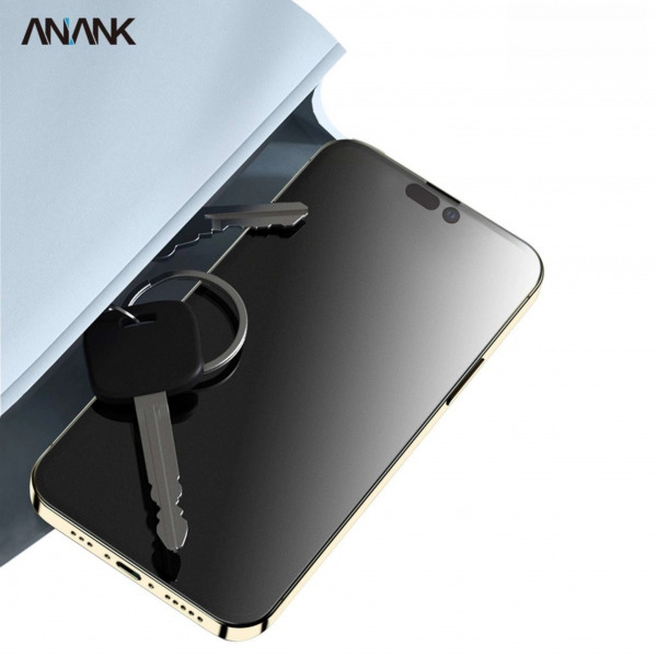 93900140 - Cường lực chống vân tay iPhone 14 Pro ANANK (viền đen) - 10