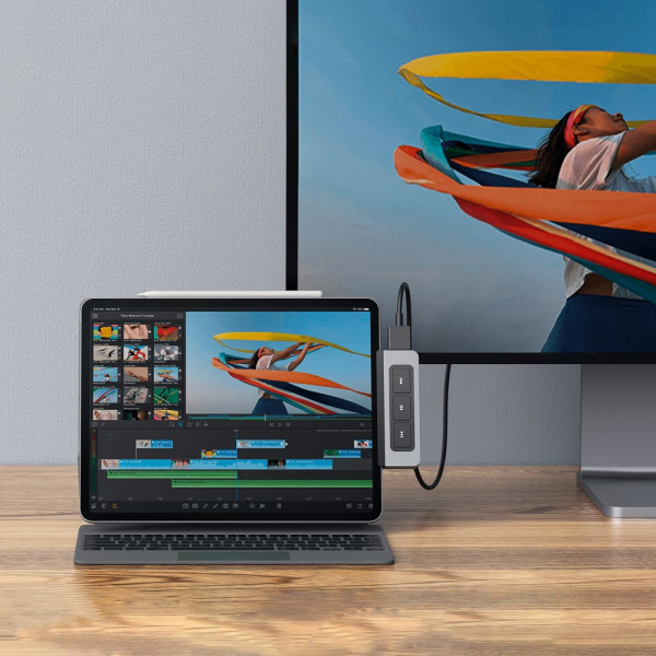 HD449 - Hub chuyển đổi HyperDrive 6 in 1 Media Type-C cho iPad HD449 - 7