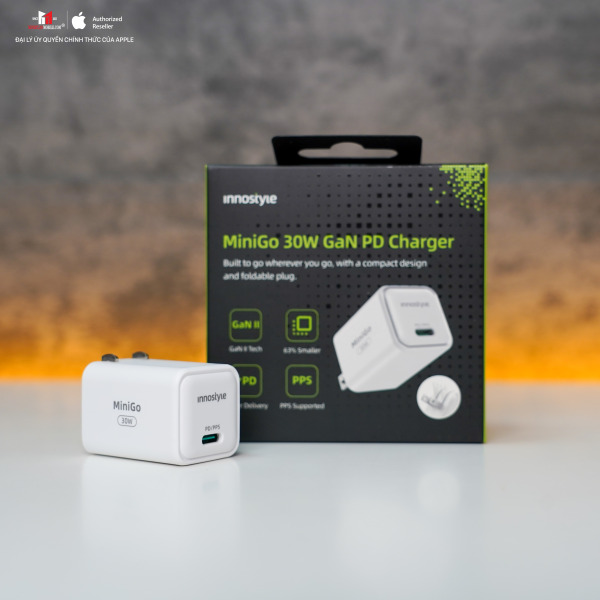 IC30GWHT - Cốc sạc nhanh Innostyle 30W Minigo GaN II PD PPS IC30G - 9