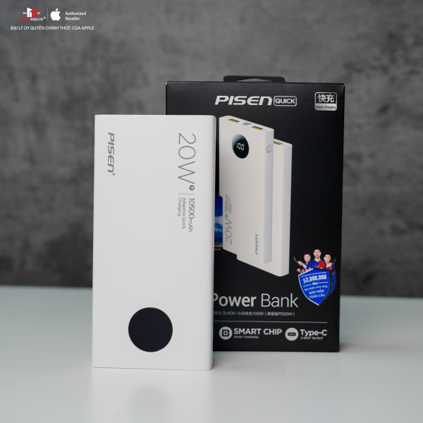 TSD306WT - Pin sạc dự phòng Pisen 10.500 mAh 20W QUICK PowerU LED Ultra - 8