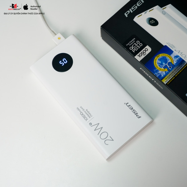 TSD306WT - Pin sạc dự phòng Pisen 10.500 mAh 20W QUICK PowerU LED Ultra - 10