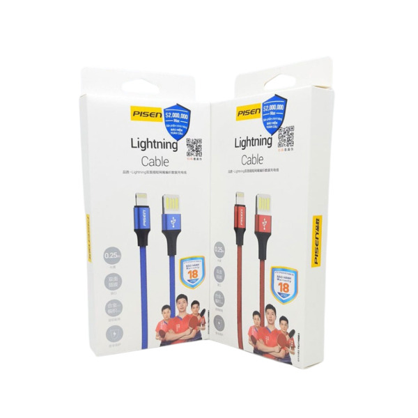 AL07250 - Cáp USB-A to Lightning Pisen Double Side Braided 250mm AL07 - 4