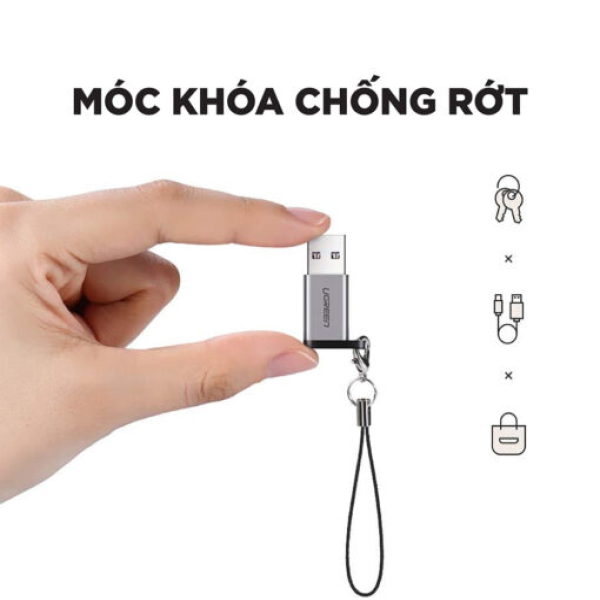 50533 - Đầu chuyển đổi USB-A sang Type-C Ugreen US276 - 2