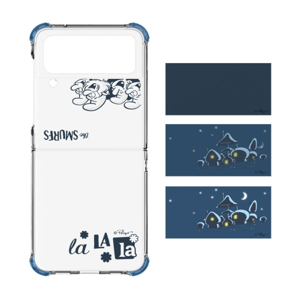 GP-FPF721HIANW - Ốp lưng Samsung Galaxy Z Flip4 Clear in hình Smurfs tím - 2