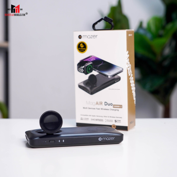 MMAGAIR14DUOBK - Pin dự phòng Mazer MagAir14 DUO MagSafe 15W 10.000 mAh - 8