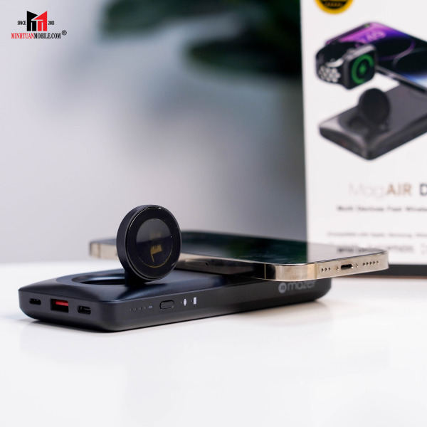 MMAGAIR14DUOBK - Pin dự phòng Mazer MagAir14 DUO MagSafe 15W 10.000 mAh - 9