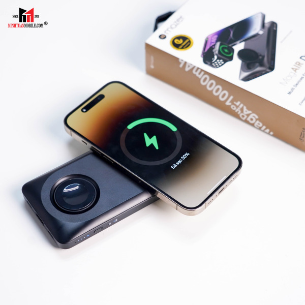MMAGAIR14DUOBK - Pin dự phòng Mazer MagAir14 DUO MagSafe 15W 10.000 mAh - 10