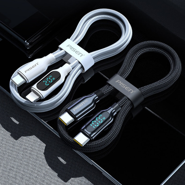 TC191200BK - Cáp Type-C to Lightning Pisen đo công suất sạc 1.2m TC19 - 3