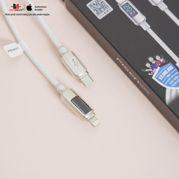 CLPD032000BK - Cáp Type-C to Lightning Pisen đo công suất sạc 2m - 3