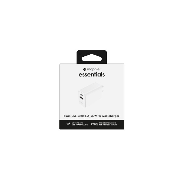 409912219 - Cốc sạc nhanh 2 cổng Mophie Essentials PD 30W 1A1C - 5