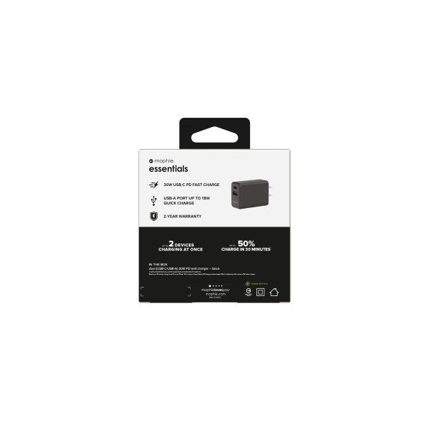 409912219 - Cốc sạc nhanh 2 cổng Mophie Essentials PD 30W 1A1C - 6