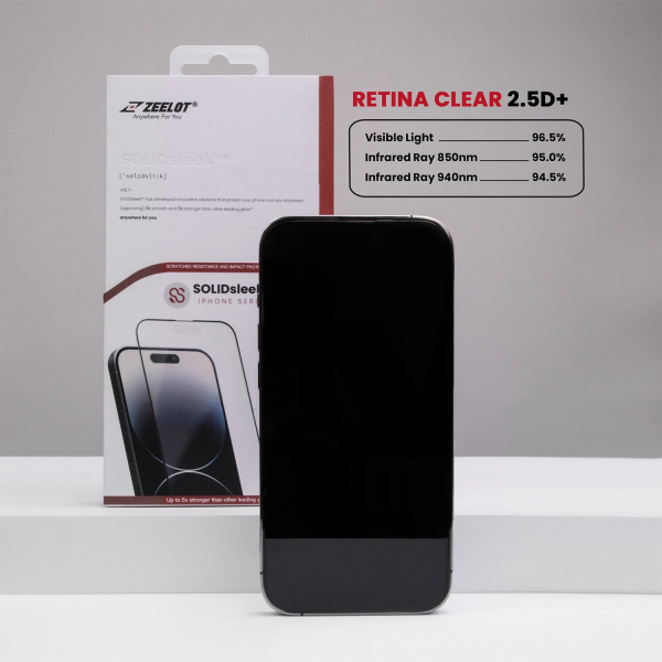 17535 - Cường lực iPhone 15 Pro Zeelot Solidsleek Retina Clear - 2