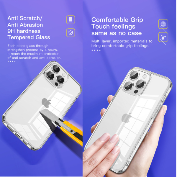 PS15DCR - Ốp lưng iPhone 15 Pro Max Mipow Tempered Transparent Clear - 5